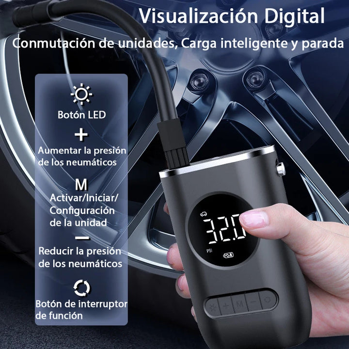 Wireless Electric Tire Inflator – Car, Motorcycle & Bike Air Pump