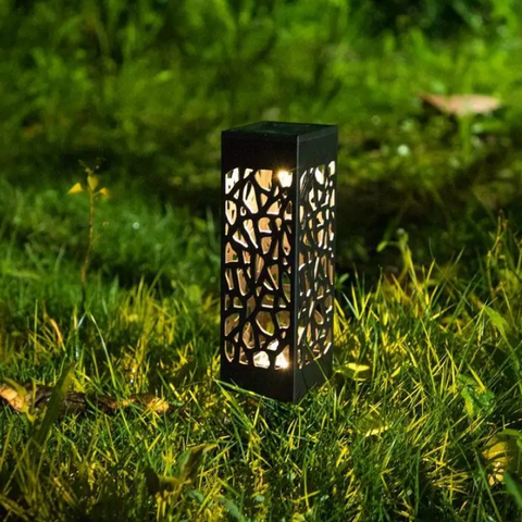 Luz de jardim vintage à prova d'água com energia solar