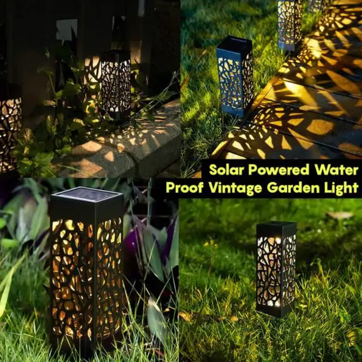 Solar Powered Vintage Garden Light – Waterproof, Motion Sensor, IP44, Outdoor