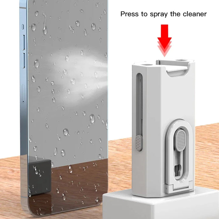 Kit de limpeza 8 em 1: escova de limpeza para teclado de computador, caneta de limpeza para fones de ouvido, ferramentas de limpeza para iPad e celulares, extrator de teclas.