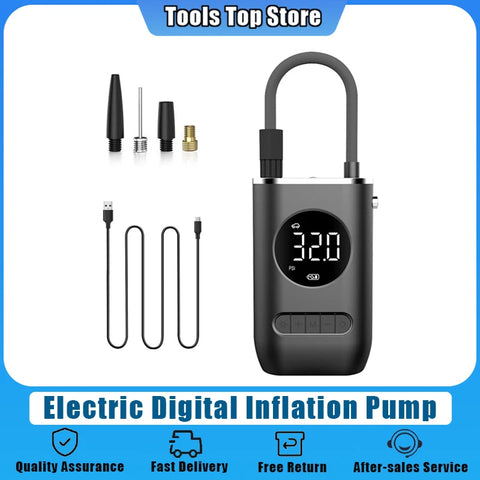 Wireless Electric Tire Inflator – Car, Motorcycle & Bike Air Pump