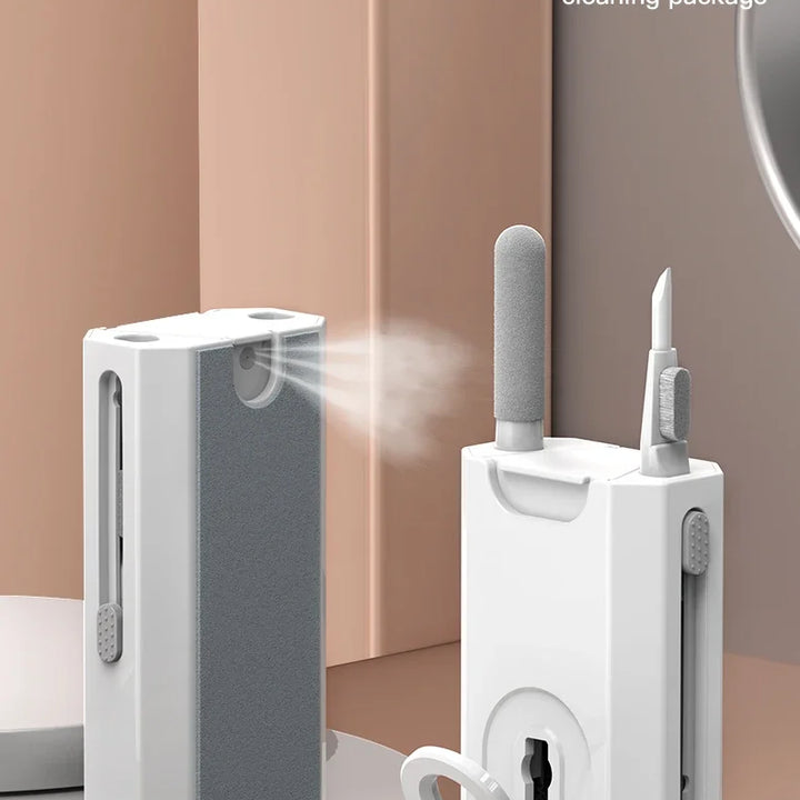 Kit de limpeza 8 em 1: escova de limpeza para teclado de computador, caneta de limpeza para fones de ouvido, ferramentas de limpeza para iPad e celulares, extrator de teclas.