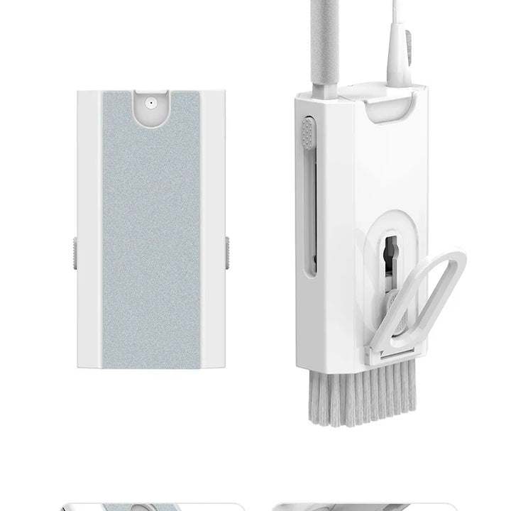 Kit de limpeza 8 em 1: escova de limpeza para teclado de computador, caneta de limpeza para fones de ouvido, ferramentas de limpeza para iPad e celulares, extrator de teclas.