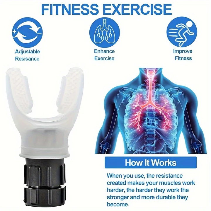 BreathPro™ – Adjustable Breathing Trainer | Boost Lung Capacity for Running & Fitness
