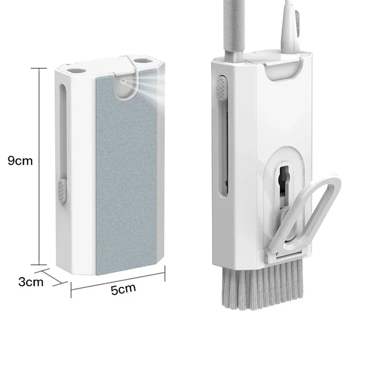 Kit de limpeza 8 em 1: escova de limpeza para teclado de computador, caneta de limpeza para fones de ouvido, ferramentas de limpeza para iPad e celulares, extrator de teclas.